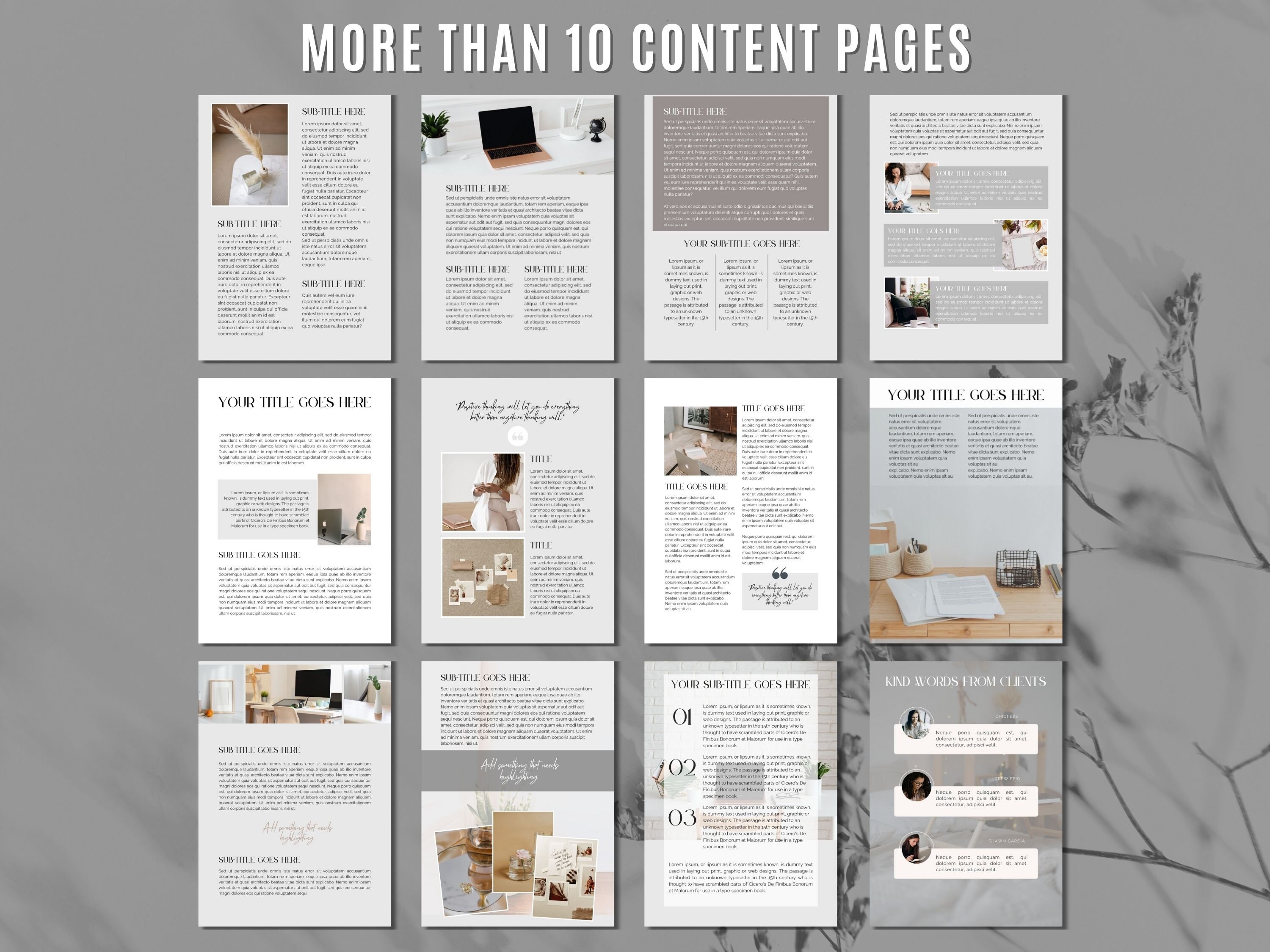 Ebook Template Canva Marketing Strategy Brand Workbook Lead Magnet ...