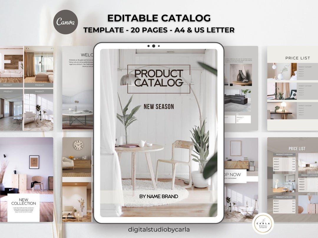 Interior Design Product Catalog & Magazine Template | Digital Canva ...