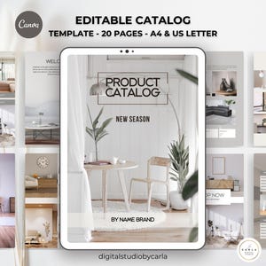 Interior Design Product Catalog & Magazine Template | Editable Line Sheet and Wholesale Price List | Digital Instant Download