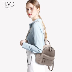 Women mini backpack, genuine leather backpack, teen fashion backpack, girl rucksack. Designer backpack.