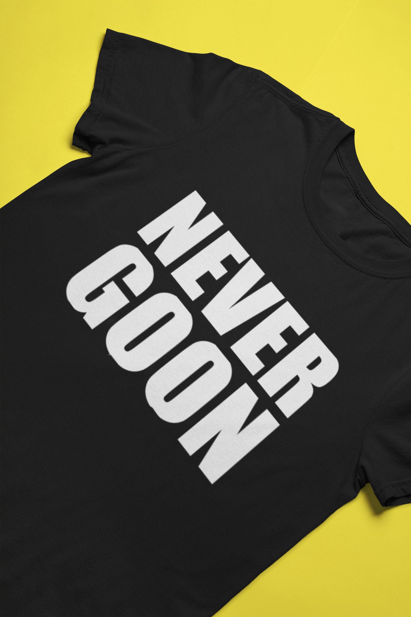 Never Goon Minion Meme Unisex Black T-shirt