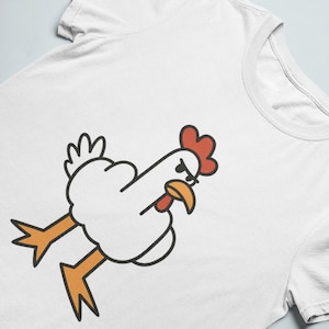Camiseta divertida de pollo enojado – Camiseta con meme de pollo de dibujos animados para hombre y mujer – Camiseta sarcástica de animal de granja, regalo divertido para amantes de las aves de corral F65