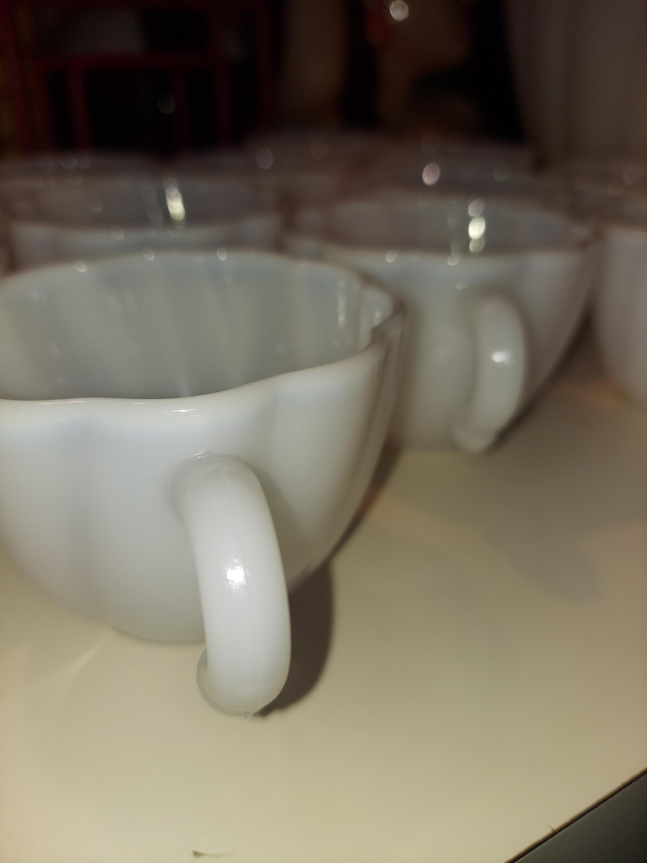 ヘーゼルアトラス ミルクガラス パンチボウル 12個入り - ヴィンテージ