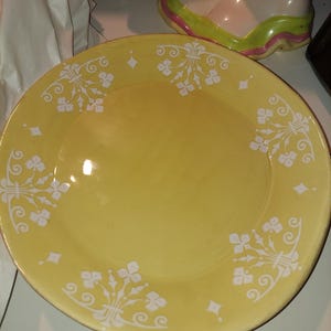 4 Ceramics Ceramiche Umbre by Tiriduzzi Pottery Serving Dish Plate Yellow Italy
