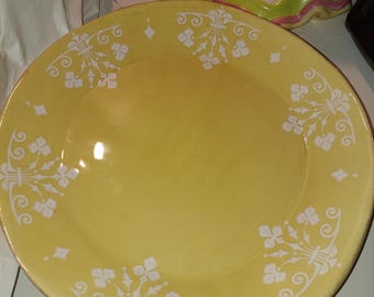4 Ceramics Ceramiche Umbre by Tiriduzzi Ceramic Serving Dish Plate Yellow Italy homeware