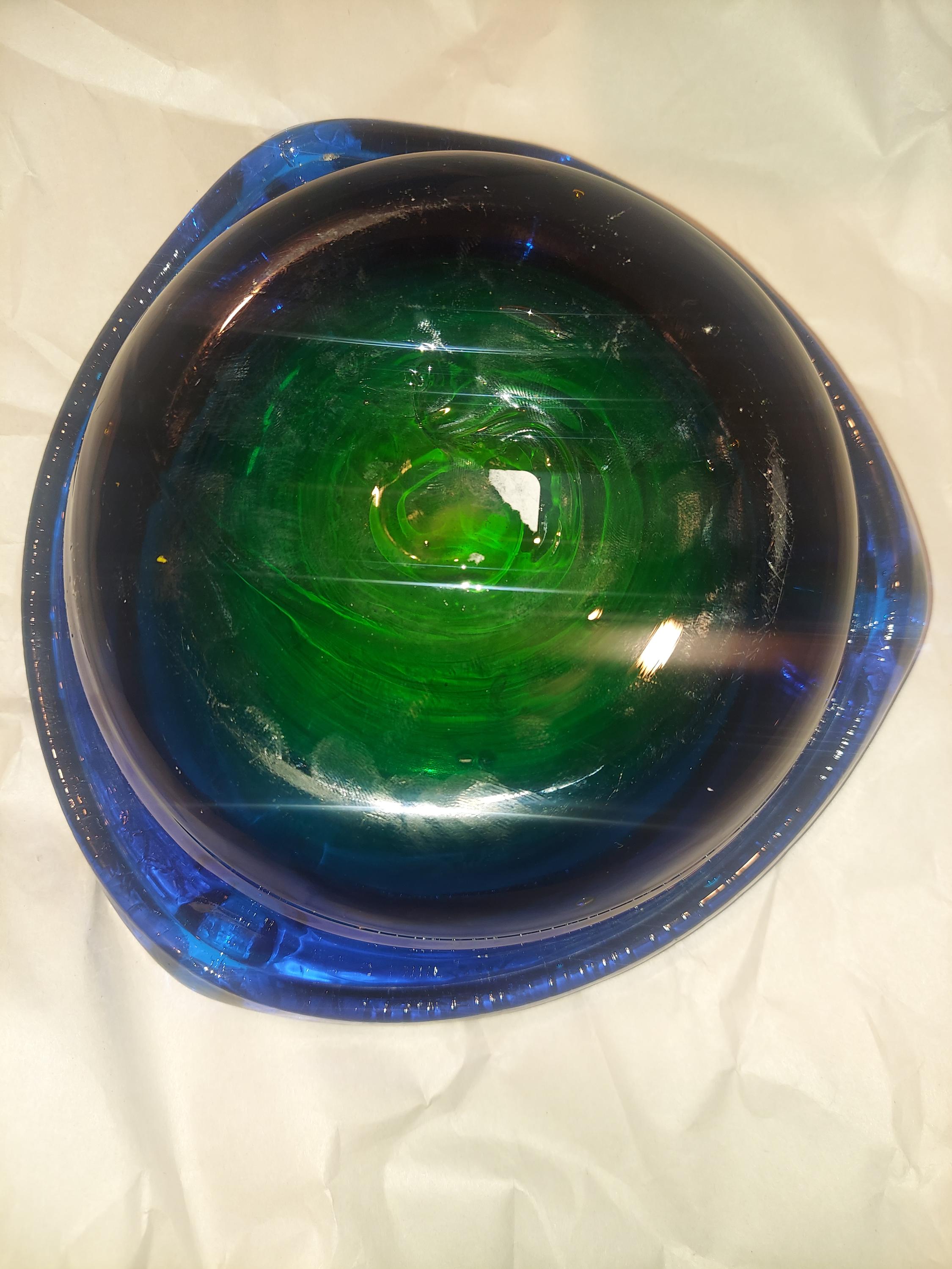 【極美品】ムラノ・ガラス ムラノガラス 灰皿 極美品】ムラノ・ガラス ムラノガラス 灰皿