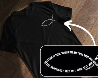 Fishers of Men Christian T-Shirt: Scripture Bible Verse