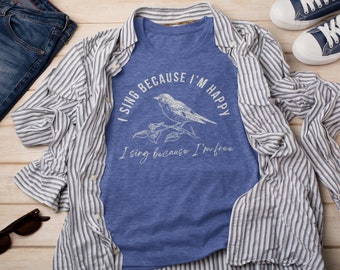 Christliches Hymnen-T-Shirt, sein Auge ist auf dem Spatz-T-Stück