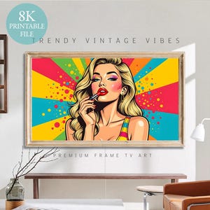 Vintage Pop Art Cutie: Frame TV Art (Digital Download 8K File)