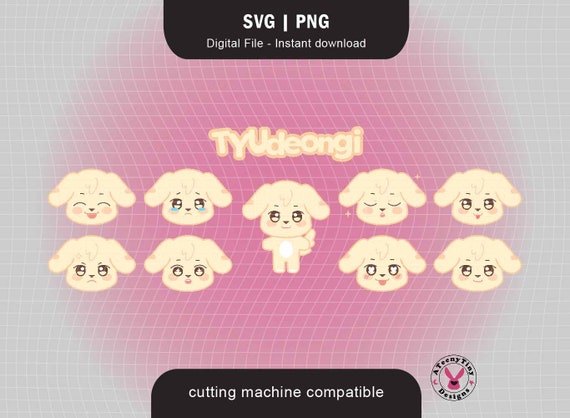 Aniteez Tyudeongi Emojis SVG PNG Digital File | Ateez Yunho