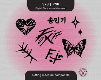 Ateez Song Mingi Fix On SVG file | Fix Off | Song Mingi Tunnel Inspired | DIY Decals | Kpop SVG Cricut