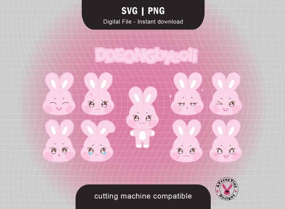 Aniteez ドンビョリ 絵文字 SVG PNG デジタル ファイル | Ateez