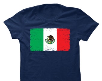 Drapeau du Mexique effet vieilli - T-shirt pour femme - Fierté de la nationalité mexicaine, fête de l'indépendance, Cinco De Mayo