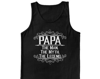 Papa Der Mann Der Mythos Die Legende - Herren Tank Top Graphic Novelty Tee - Papa Papa Vatertag Opa Gramps Großvater