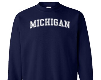 Michigan - Unisex Crewsweat Sweater - College City State University Pride Proud Alumni School Spirit