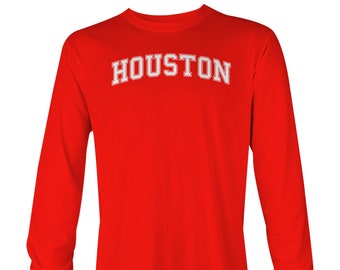 Houston - T-shirt à manches longues unisexe - College City State University Pride Proud Alumni School Spirit