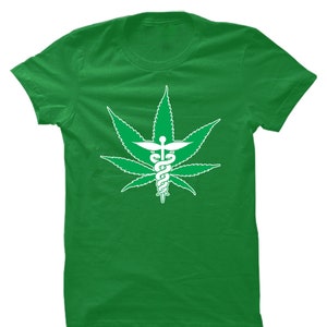 Medizinisches Marihuana - Frauen T-Shirt - 4 20 Unkrauttopf Blatt Marihuana Rauch hoch Stoner legalisieren legale Medizin Karte