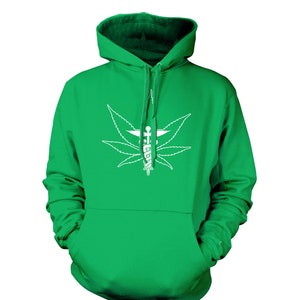 Medizinisches Marihuana - Unisex Hoodie Sweatshirt - 4 20 Unkraut Topf Blatt Marihuana Rauch hoch Stoner legalisieren legale Medizin Karte