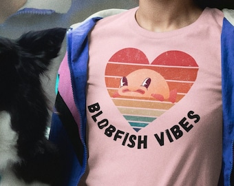 Blobfish Shirt: Embrace Your Inner "Blobfish Vibes" Tee - Cozy Unisex Cotton T-Shirt for Laid-Back Ladies, Quirky Friend Christmas Gift