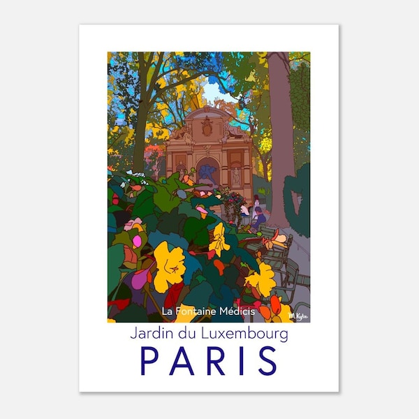 Jardin du Luxembourg - a poster created from original artwork