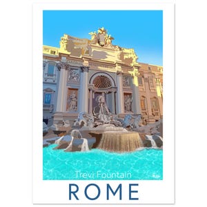 Trevi Fountain, Rome - a poster created from original artwork