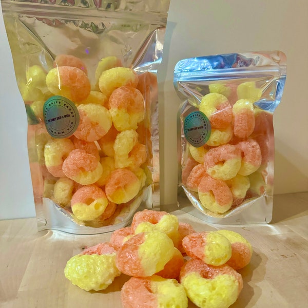 Freeze Dried Peach Puffs - Peach Puffs - Freeze Dried Candy  - Candy - Peach Candy