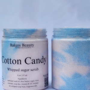 Cotton Candy Foaming Whipped Body Scrub: Natural Shea & Vitamin E