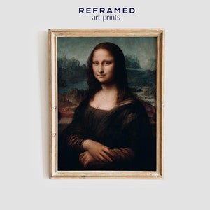 Woman Portrait Digital Download Printable Wall Art Classic Artwork Mona Lisa Painting Renaissance Art Home Decor Leonardo da Vinci Art