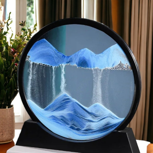 Mesmerizing 3D Moving Sand Art - Deep Sea Sandscape Hourglass for Luxury Home Decor