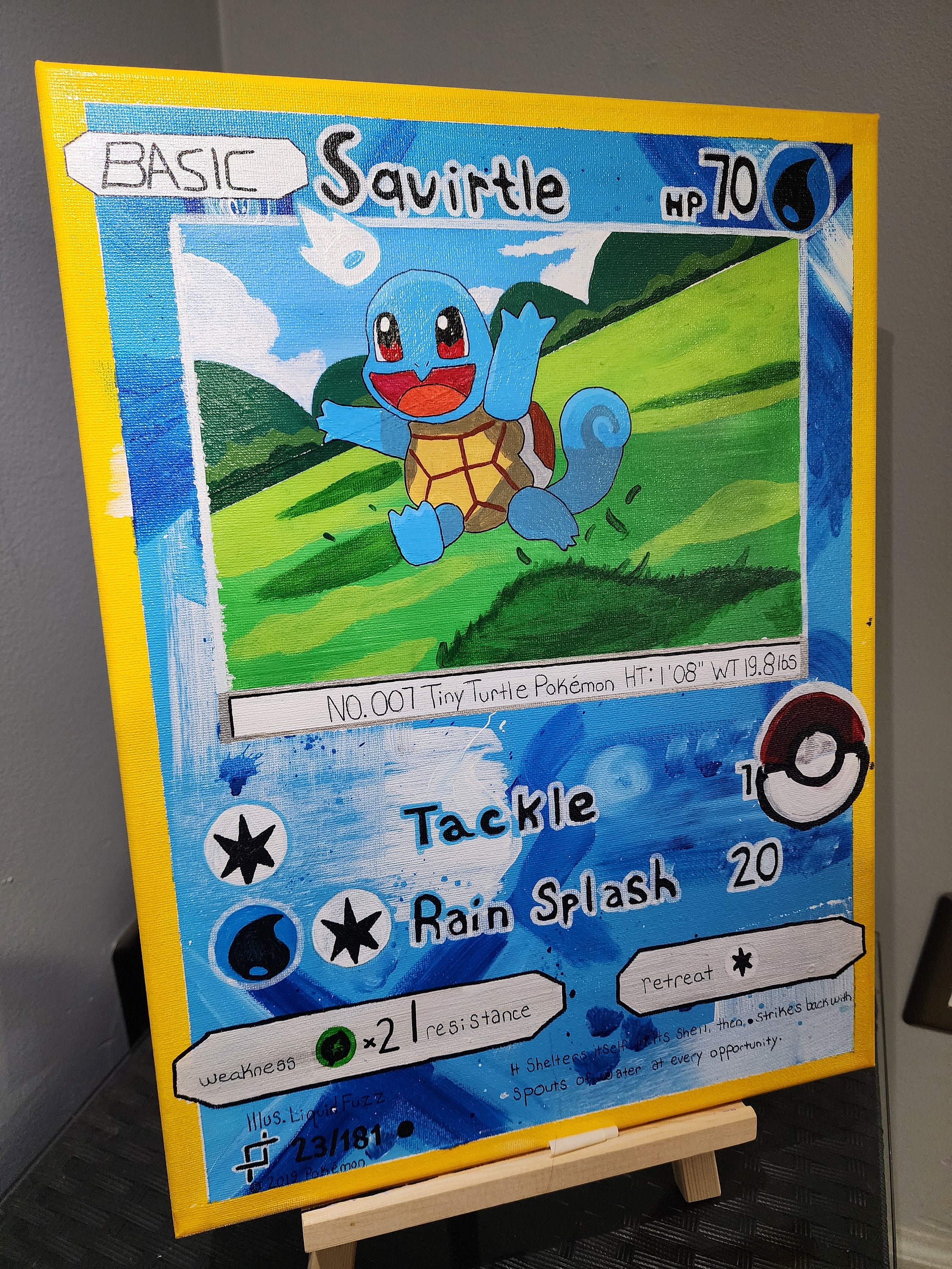 Squirtle Pokemon Card Painting - Etsy