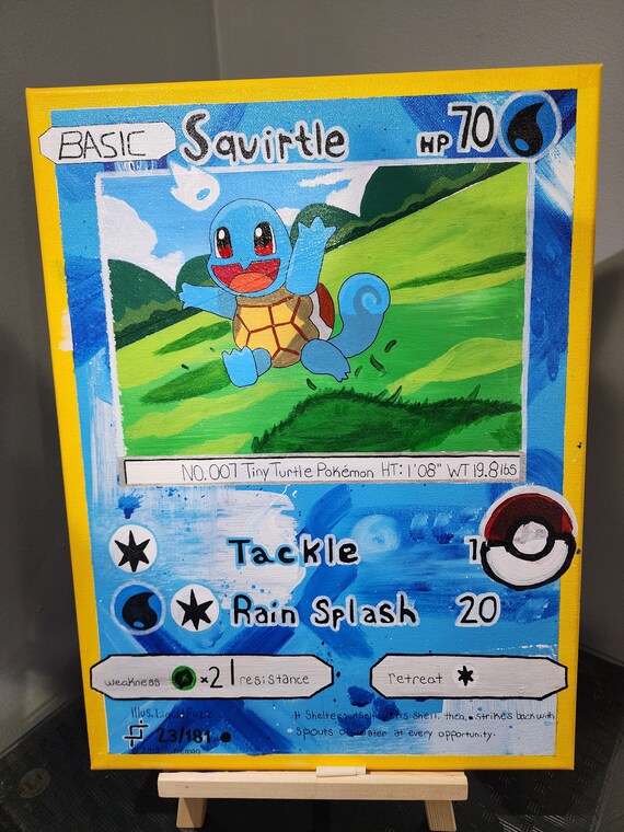 Squirtle Pokemon Card Painting - Etsy