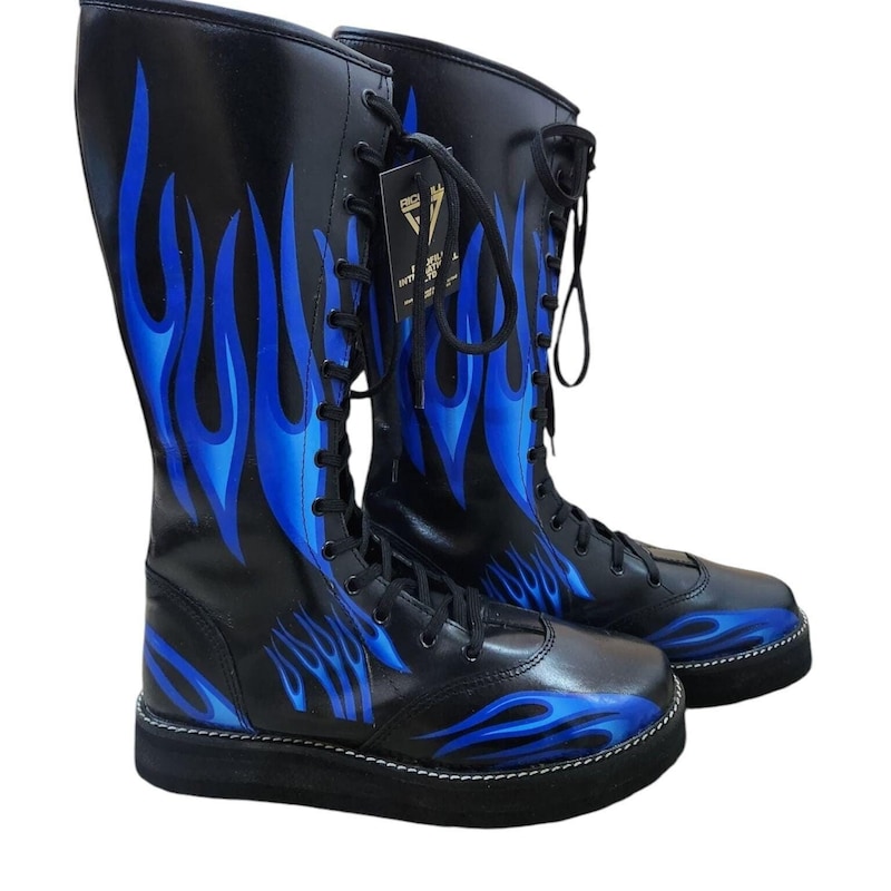 Pro Wrestling Blue Boots - Etsy UK