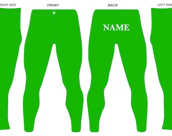 Collant da wrestling professionali da uomo, verdi: in spandex lucido, design personalizzabile.