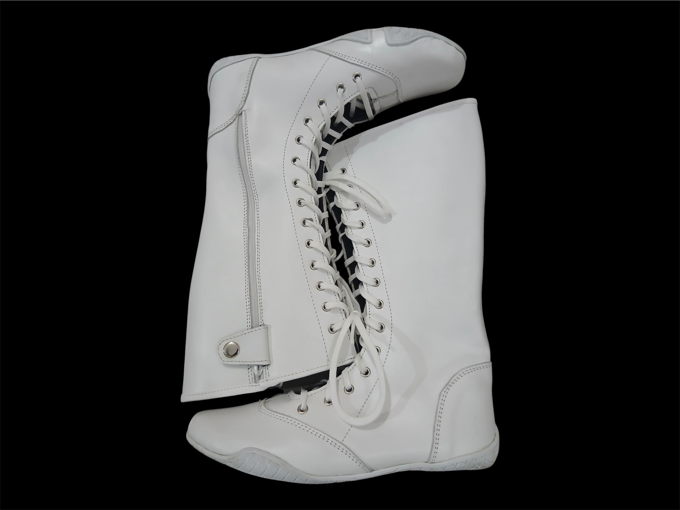 White Lace up Boot - Etsy