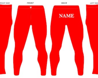 Collant da wrestling da uomo rossi: spandex lucido, design personalizzabile