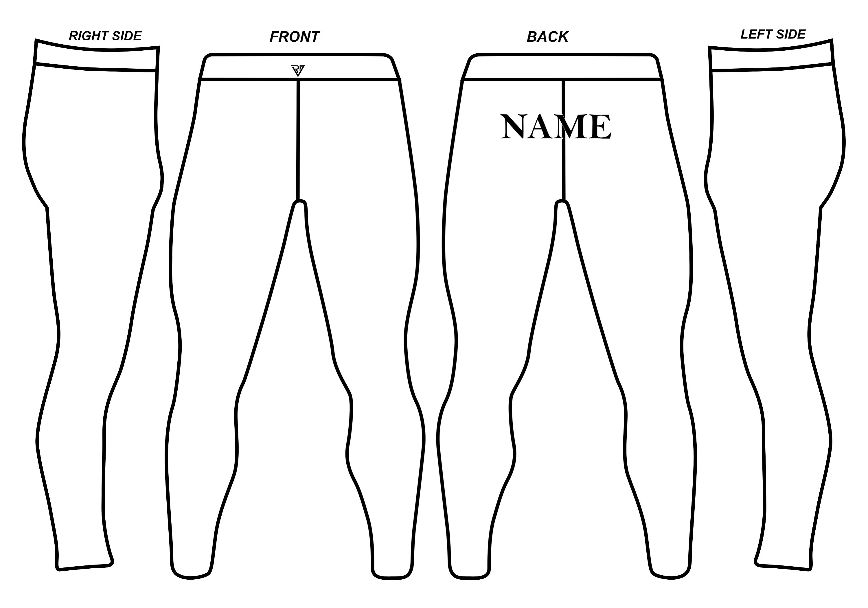 Wrestling tights template