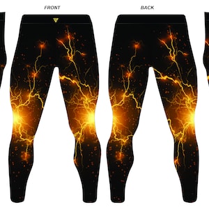 Herren Lightning Design Wrestling Strumpfhose: Personalisierbar Shiny Spandex