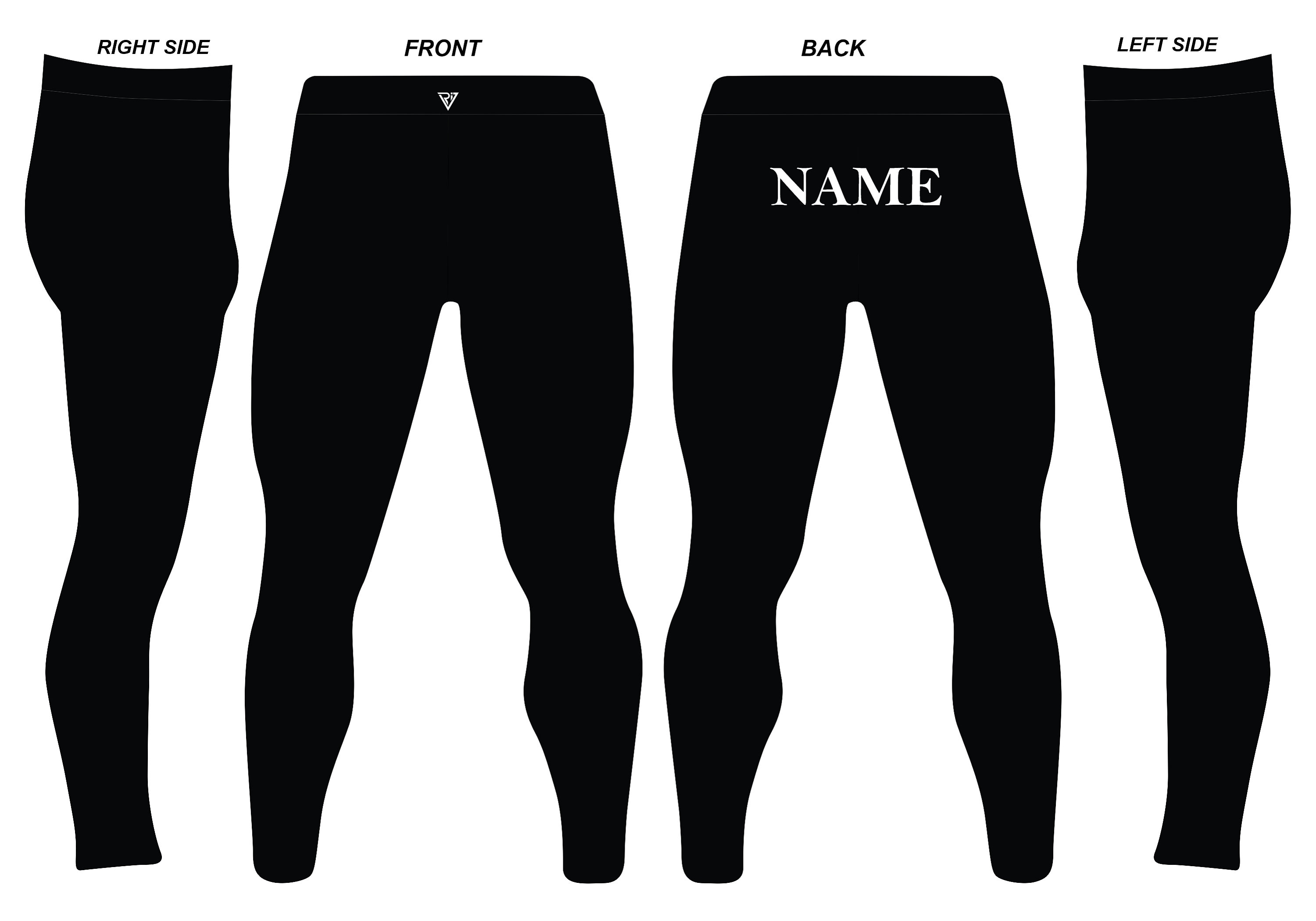 Men's Pro Wrestling Tights: Black Shiny Spandex, Customizable Design