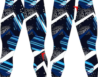 Men&#39;s Pro Wrestling Tights: Customizable Spandex Graffiti Design