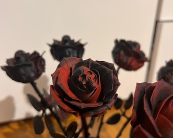Halloween Skull Roses - 3MF + Stem