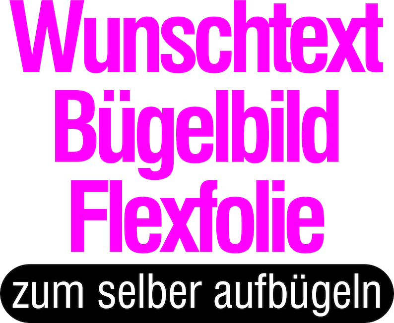 Wunschtext Bügelbilder Flexfolie Verein Shirt Name Bügeltext Textilveredelung Bild 1