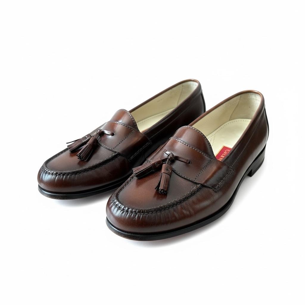 Cole HAAN Country Brown Anissa Tassel SlipOn Loafer Sz 8 N Leather Brazil Vtg Cole Haan Loafers Tassel Brown - Etsy main image 4
