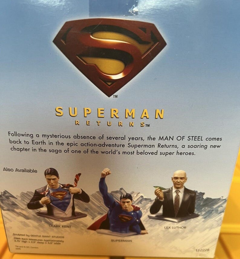 buste superman return clark ken limited edition dc direct 2006