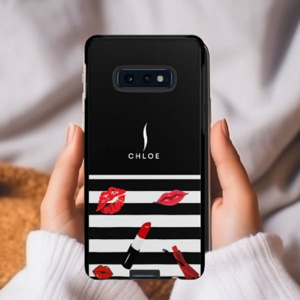 PERSONALIZED Tough Phone Case SEPHORA iPhone Samsung Google Pixel Stripes Makeup Party Bag Shopping Tween Teen Girl Gift Pillow