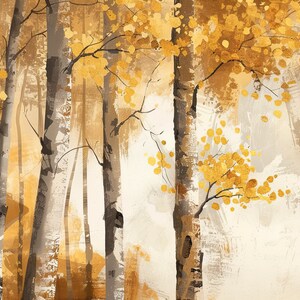 Aspen Trees PRINTABLE Artwork | Landscape Art Print | High-Resolution Download