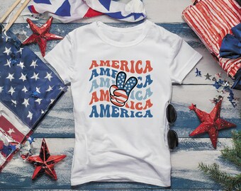 America, July 4th, American Flag Shirt, Patriotic Tee, Independence Day Top, USA Flag, Red White Blue Gift