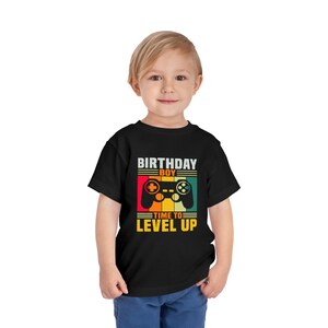 Birthday Boy Shirt, Time To Level Up Tee, Toddler Short Sleeve Tee, Gift for Him, Boys Birthday Gift
