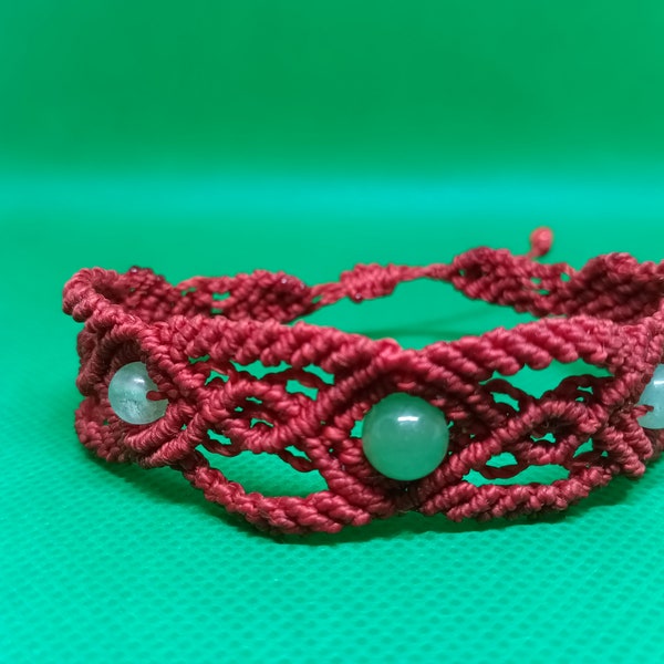 bracelet perles jade vert