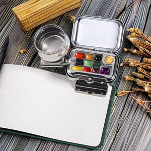 Personalized Mini Watercolor Box Set, Portable Watercolor Palette ...
