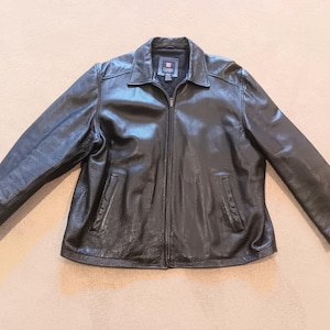 Vintage Gap Leather Jacket Mens - Etsy